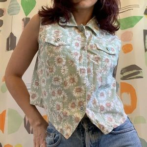 Vintage 90s sleeveless cropped blouse